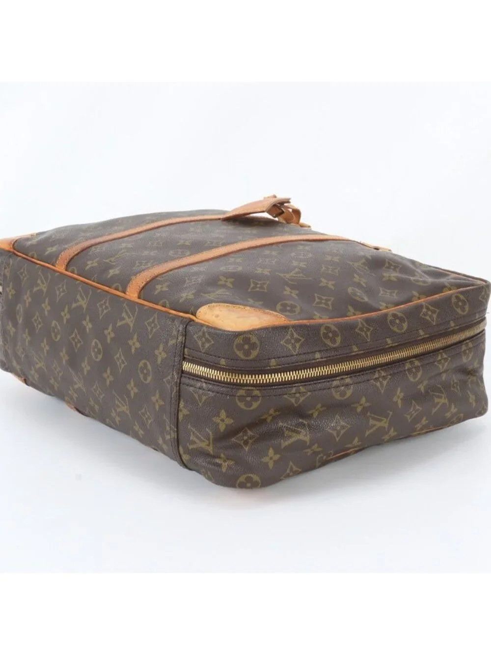 Louis Vuitton Monogram Sirius 45 Leather Boston Bag Tote Travel